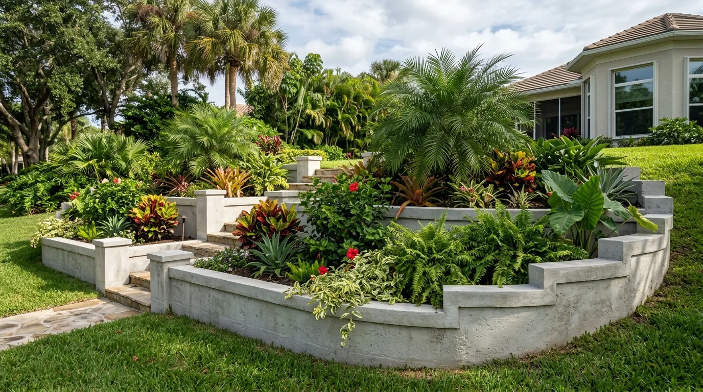 Concrete Retaining Walls for Keystone and Tampa Bay Landscapes