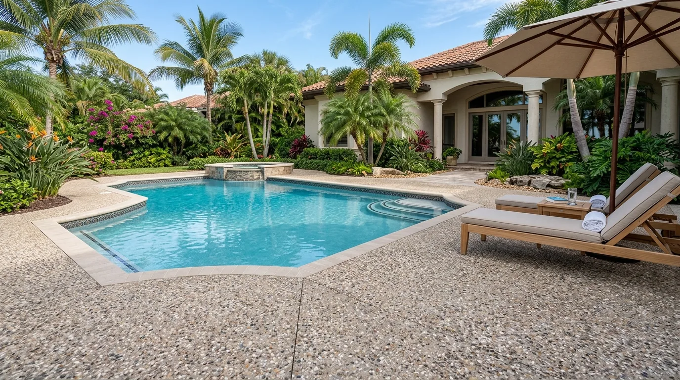 Concrete Pool Deck Options for Tampa Bay Homes